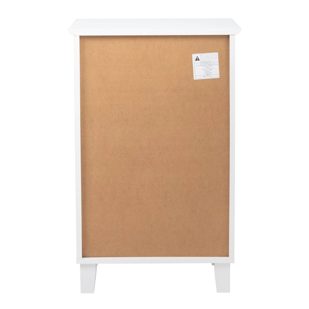 White 2 Drawer Bedside Table J61700