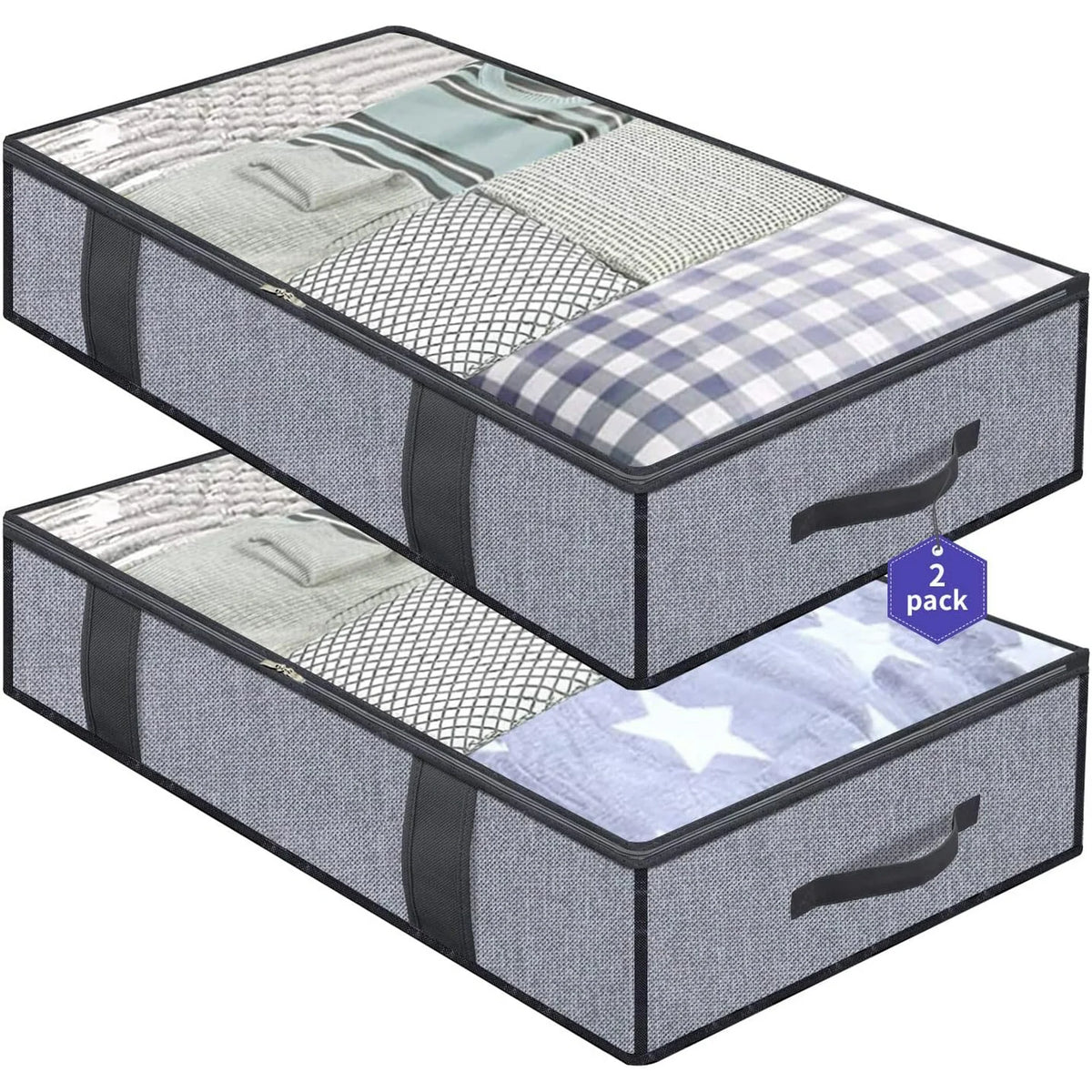 Breathable Zippered Storage Bag with Clear Window E1675