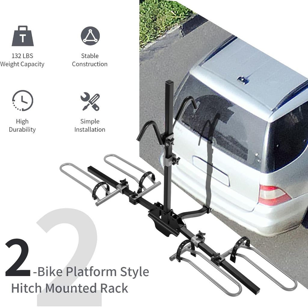 Folding 2-Bike Hitch Mount Bike Rack V153073