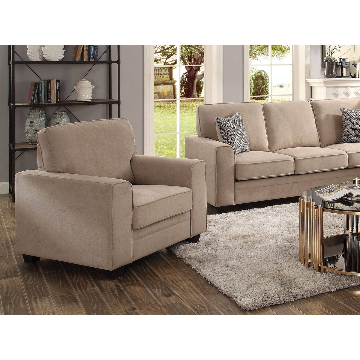 Khaki Fabric Chair C979