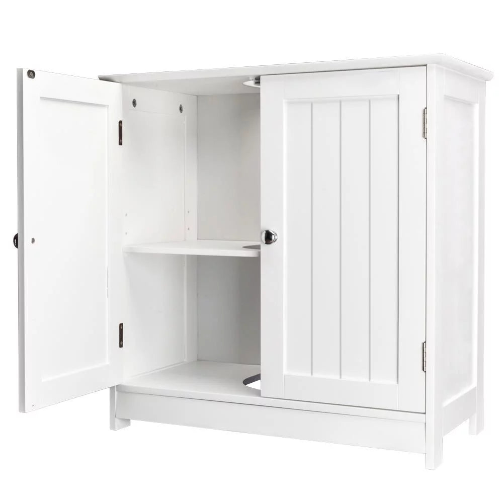 White Bathroom Vanity Cabinet with Adjustable Shelf R676160