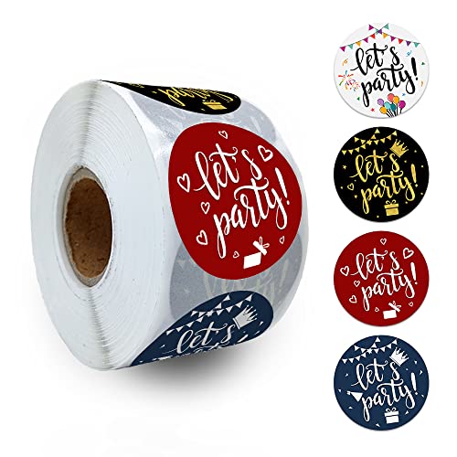 Christmas Round Stickers Rolls 500 Per Roll U44747