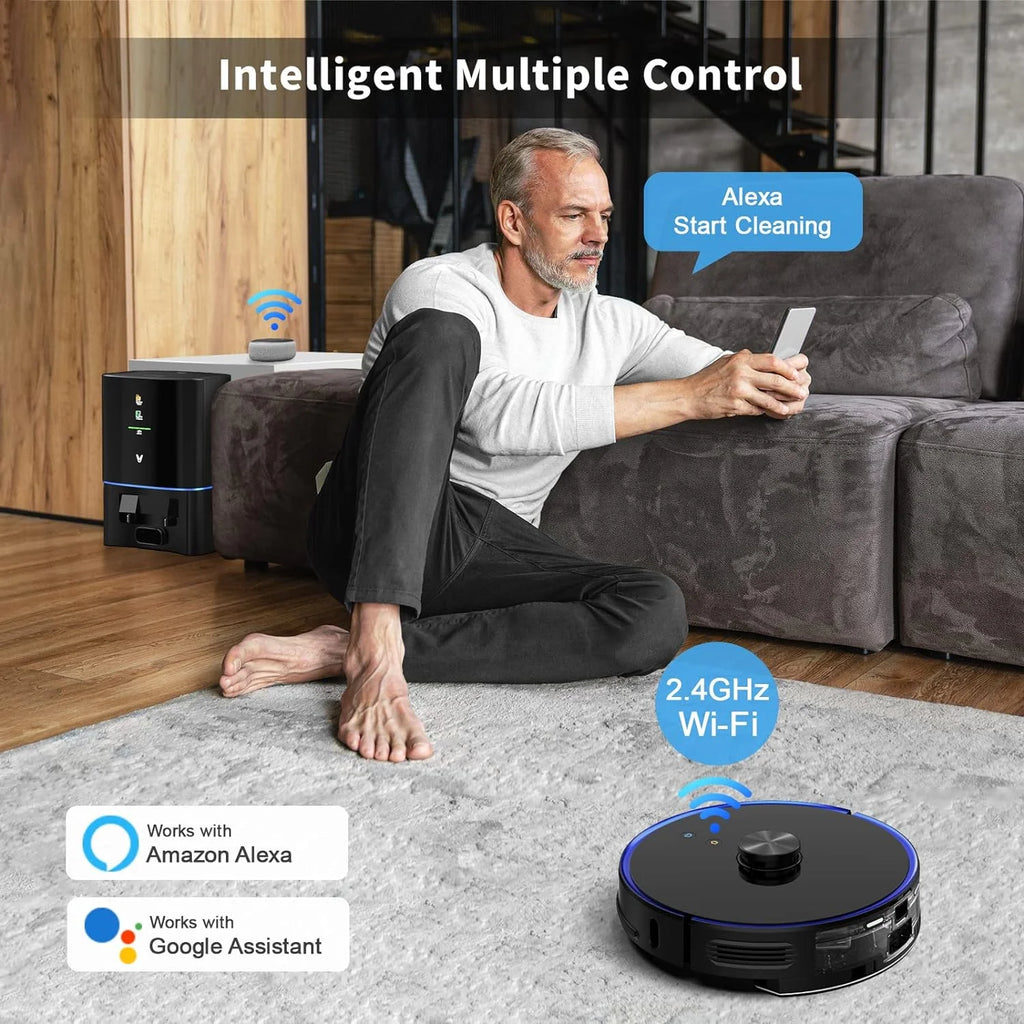Robot Vacuum Cleaner Self-Emptying 2700Pa 3 in 1 Smart Mapping W238884