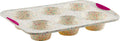 White Confetti 6 Cup Jumbo Muffin Pan Silicone Bakeware M503