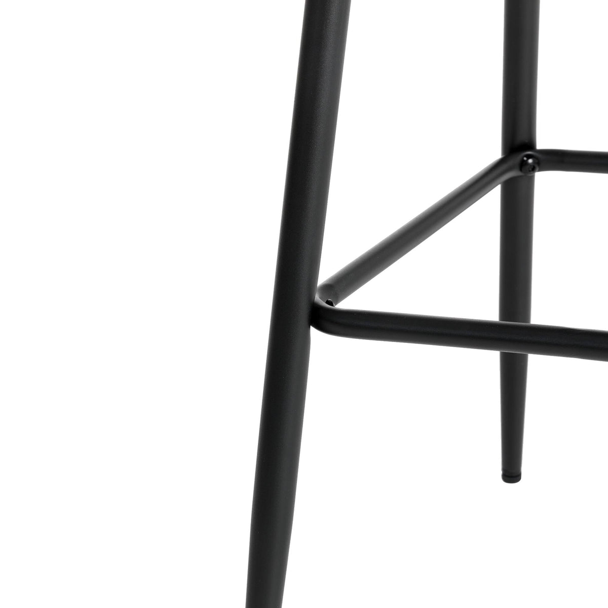 Grey PU Leather Bar Stool with Back, Set of 2 P51229