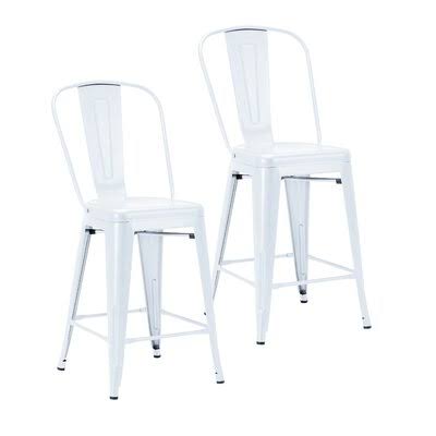 Electroplated Patio Stool, Seat Height: 24 U460839