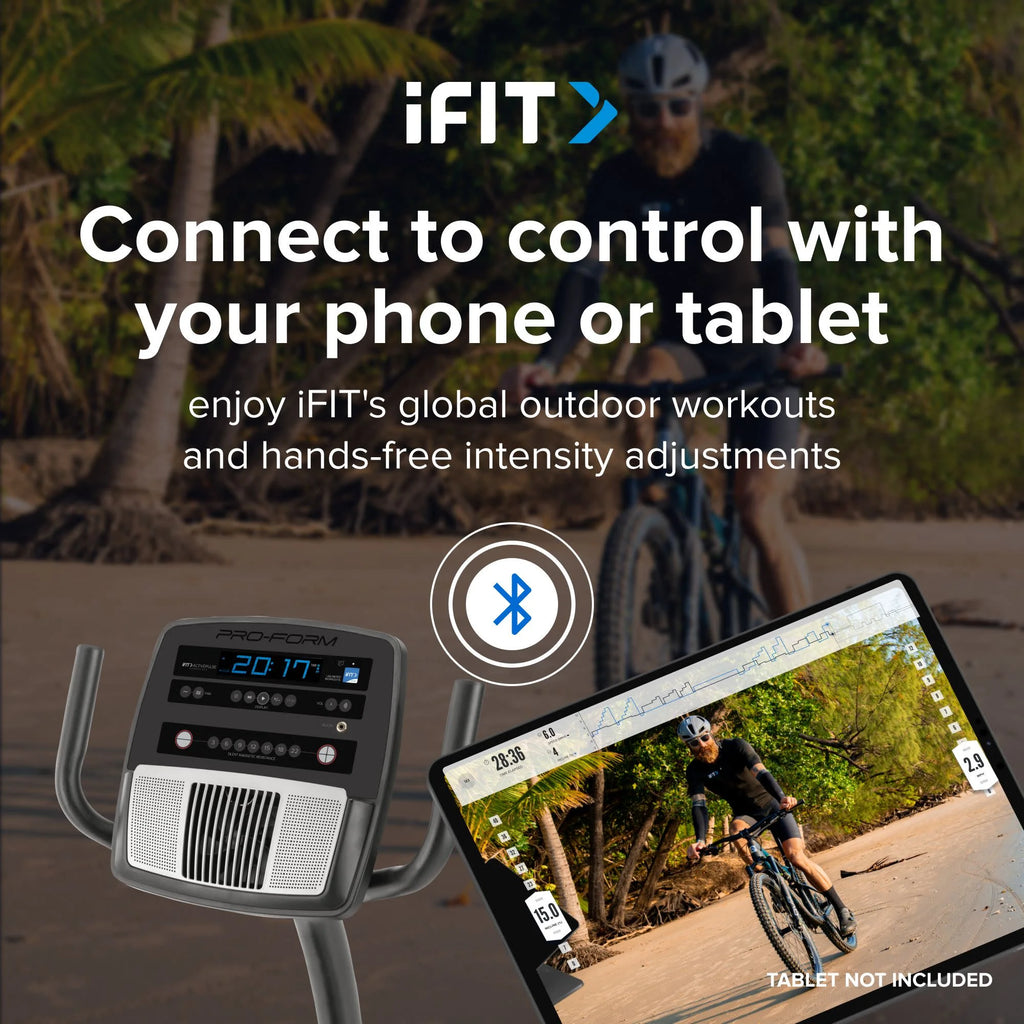 Recumbent Exercise Bike with Display, Tablet Holder, and Fan C345