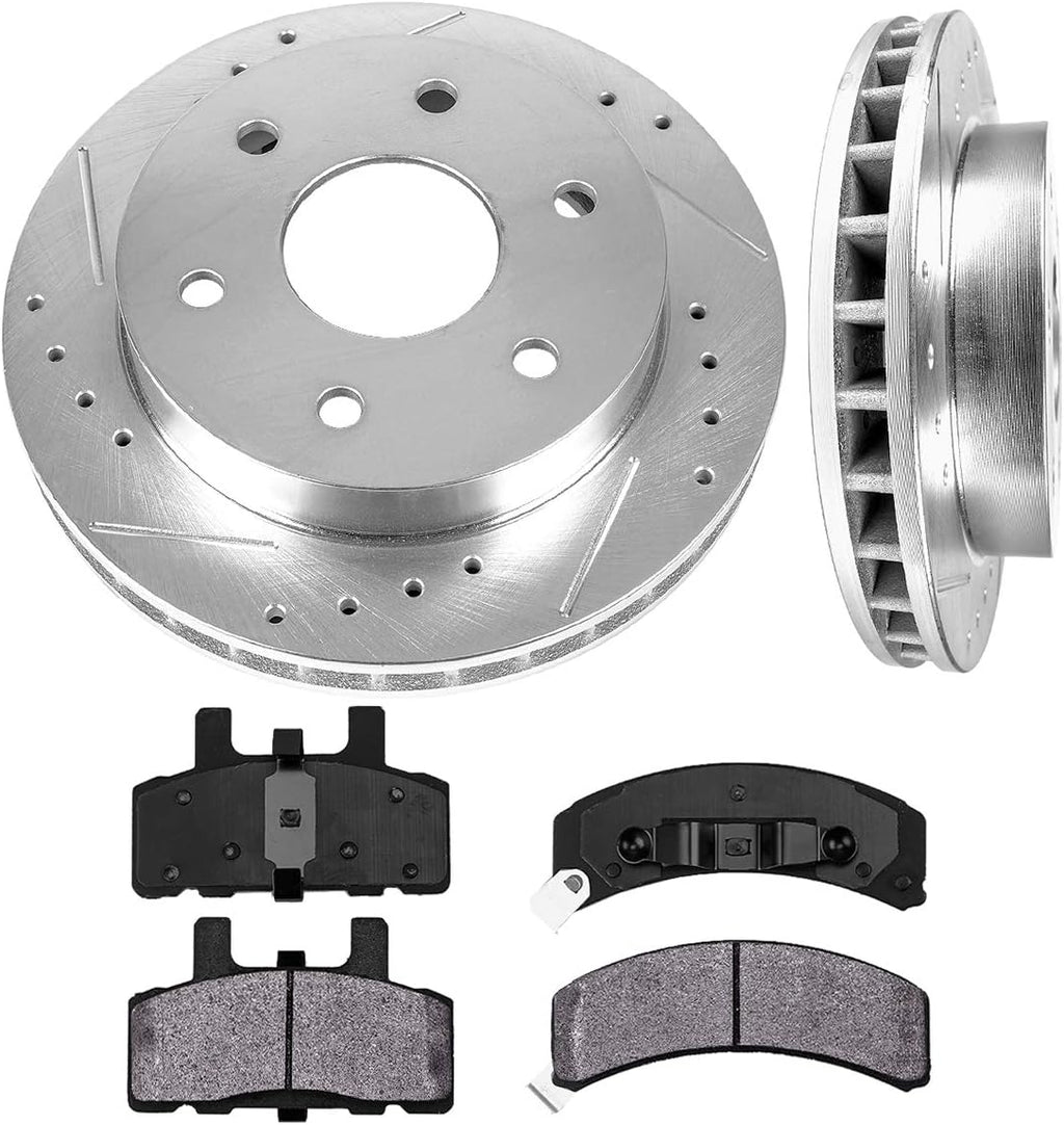 2 Rotors + Metallic Brake Pads + Hardware Pack of 2 Z271