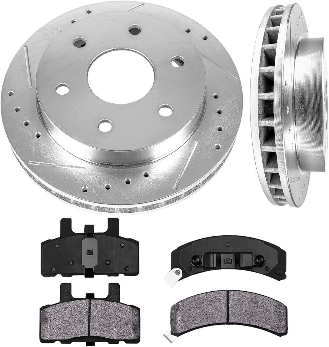 2 Rotors + Metallic Brake Pads + Hardware Pack of 2 Z271