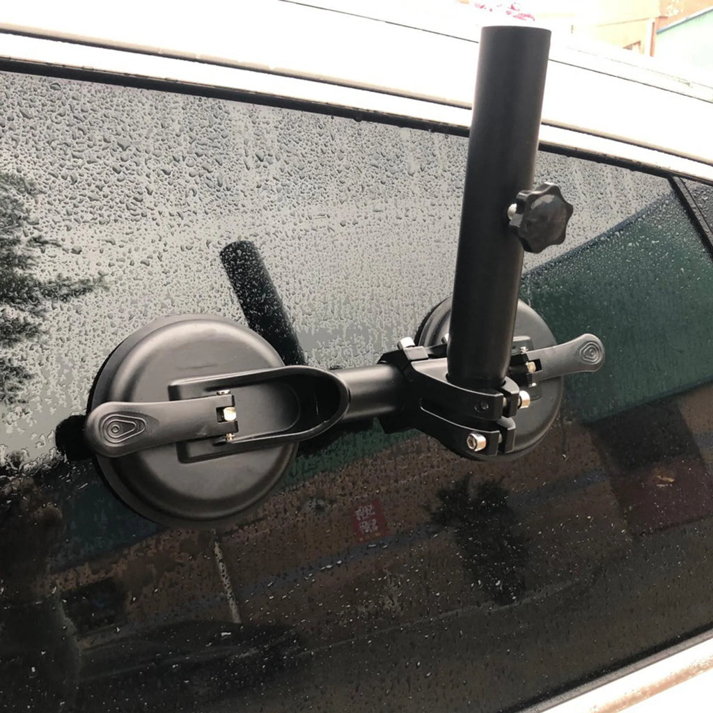 Dual Suction Cup Flag Pole Bracket Holder A16093