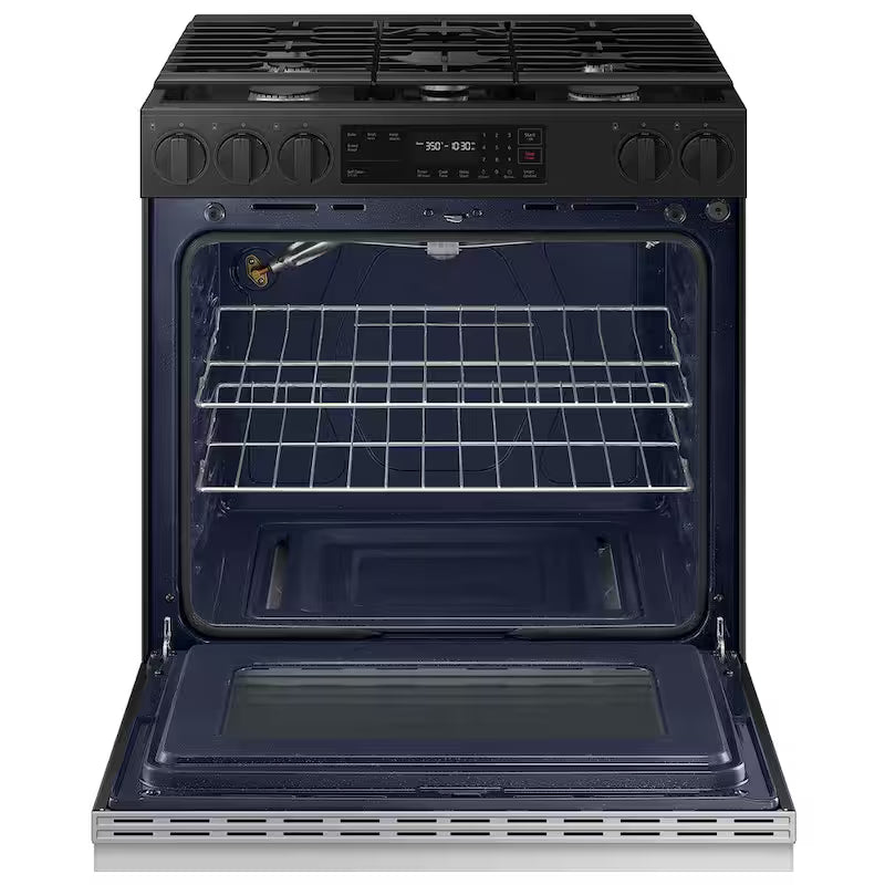 30 in. 6.0 cu. ft. 5 Burner Smart Slide-In Gas Range in Stainless Steel H610574