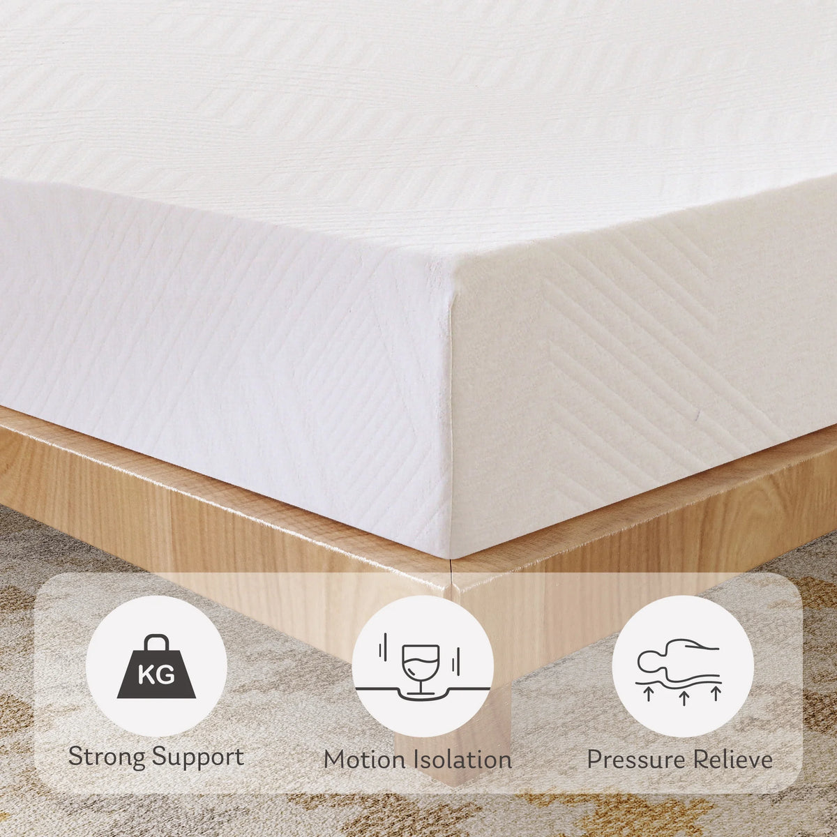White Twin 6 inch Memory Foam Mattress L859