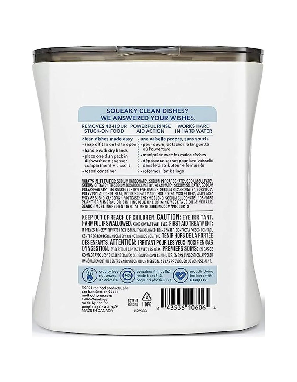 Free & Clear Dishwasher Detergent Pods 30 Pack 17.2 oz F238133