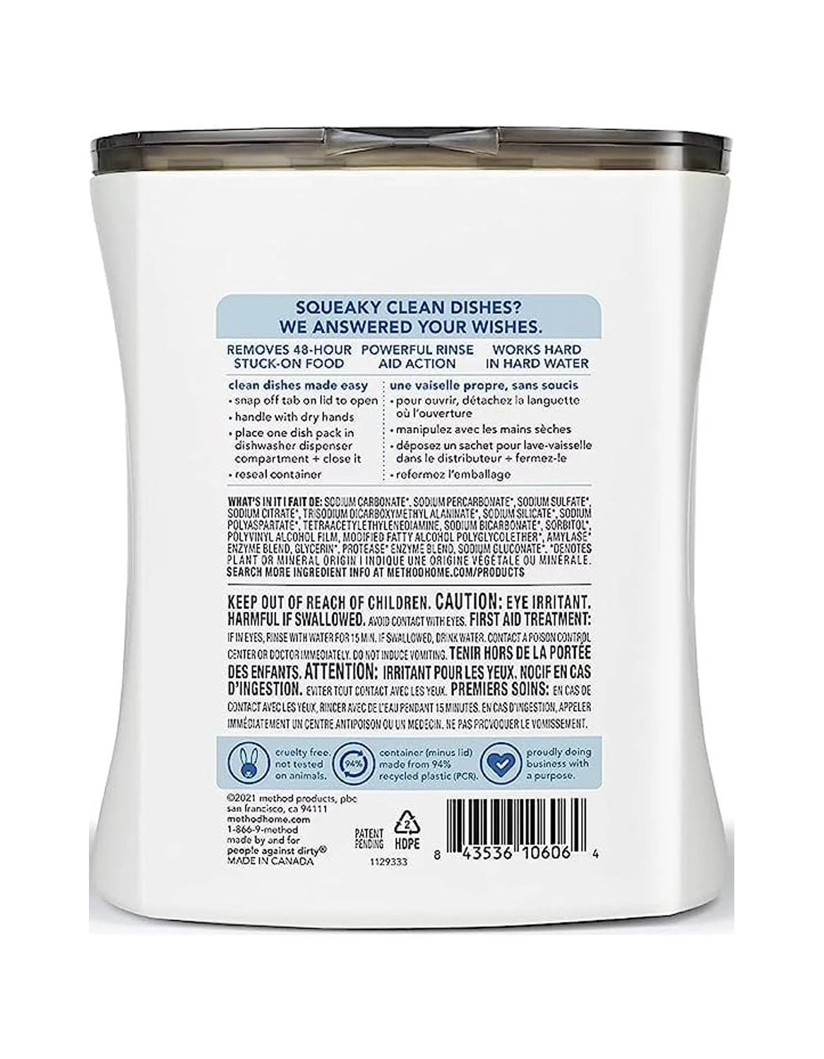 Free & Clear Dishwasher Detergent Pods 30 Pack 17.2 oz F238133
