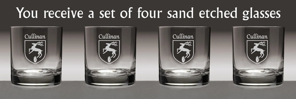 Irish Coat of Arms Tumbler Glasses Set of 4 J226