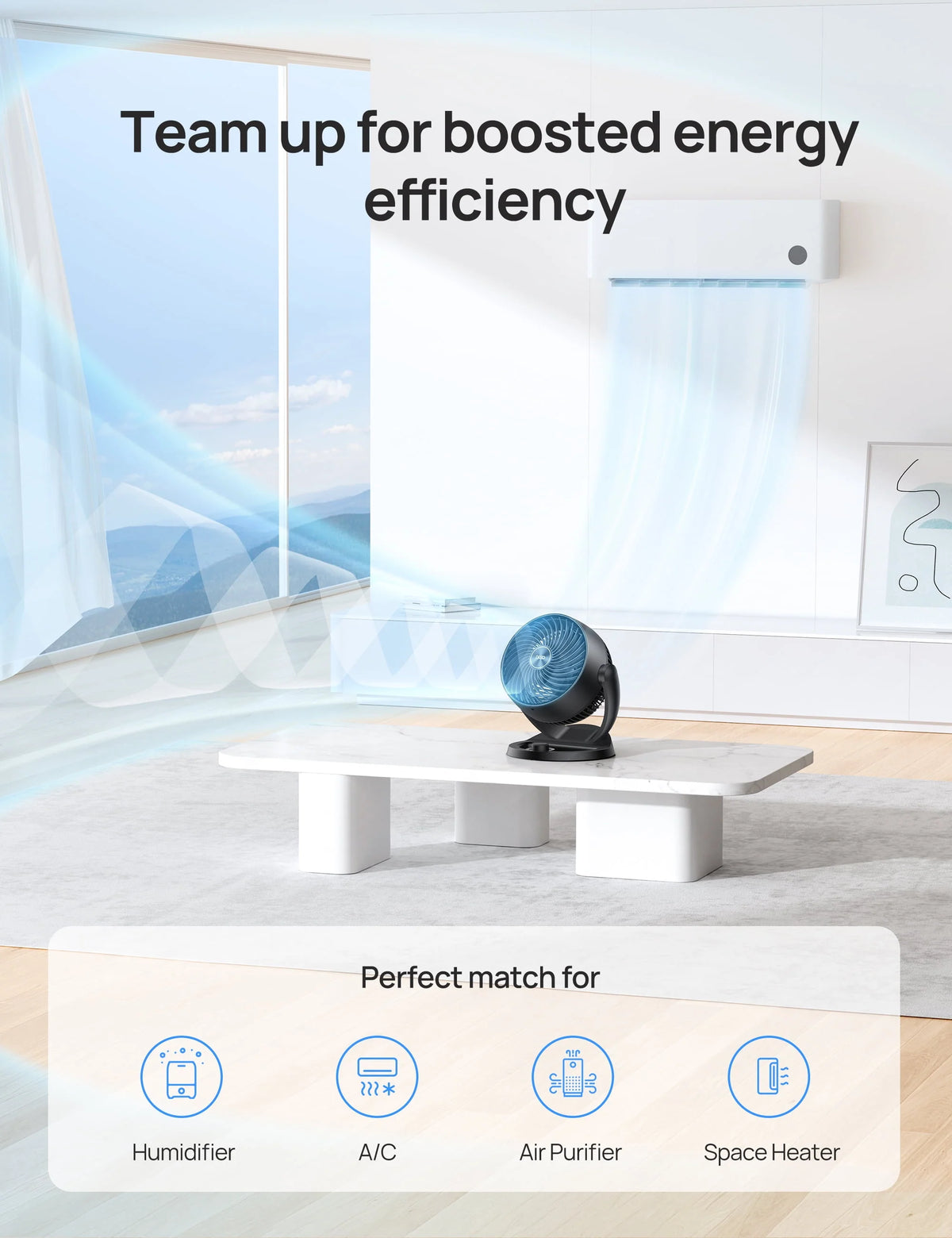 Desk Fan 70ft Airflow 3 Speeds B535