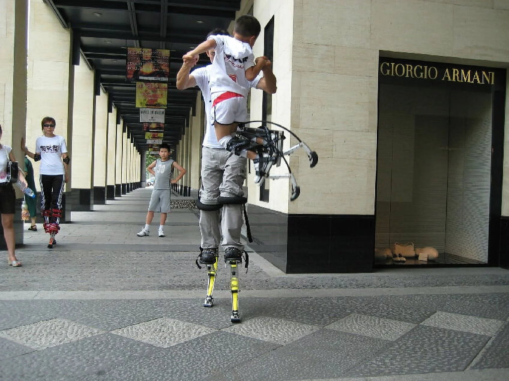 Black Kangaroo Shoes Jumping Stilts J449