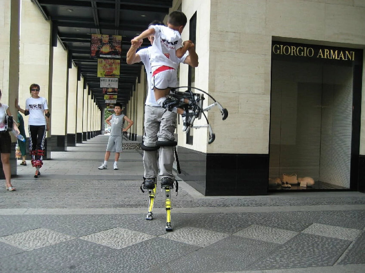 Black Kangaroo Shoes Jumping Stilts J449