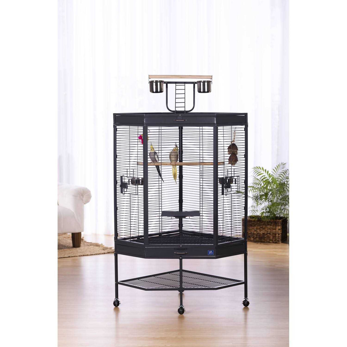 Prevue Cage Corner with Playtop L42301