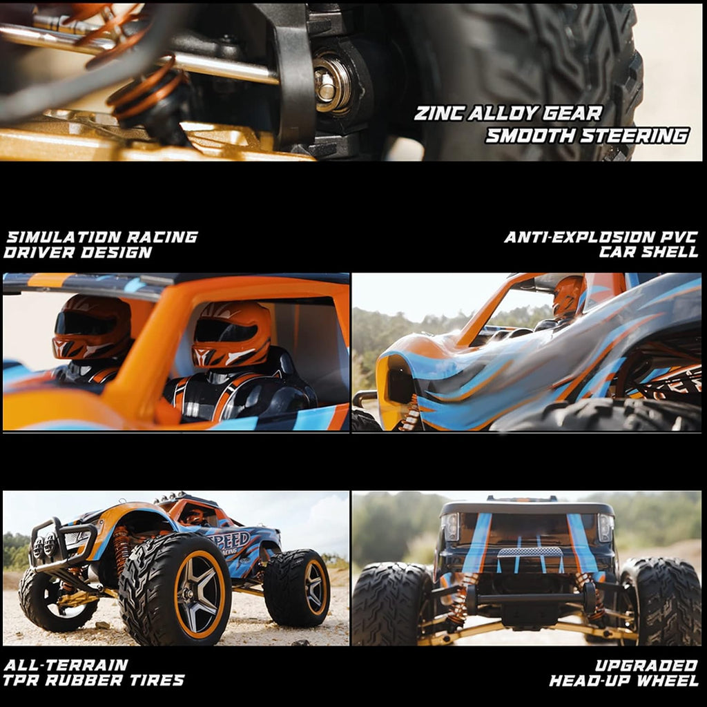RC Car 1:10 Scale 4WD 45KM/H 2.4GHz Off-Road Electric Toy Vehicle R434