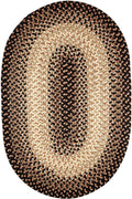 Charcoal Oval Braided Rug T1489