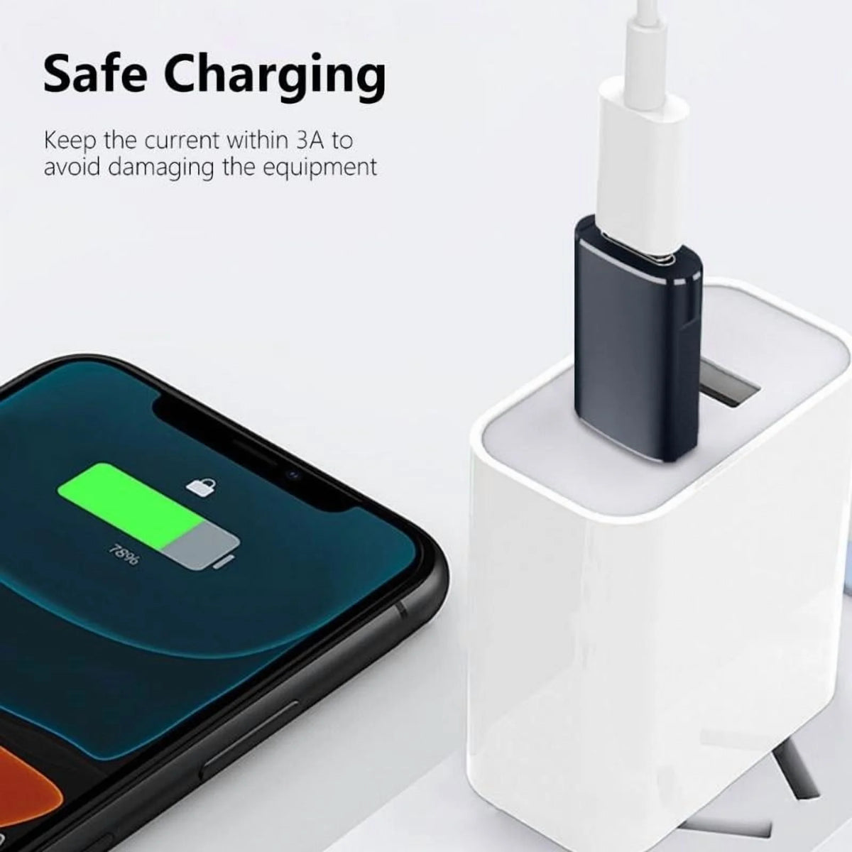 USB C Female to USB A Male Cable Adapter A79885