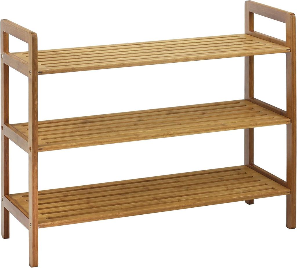 Natural Bamboo 3-Tier Shoe Rack G2978