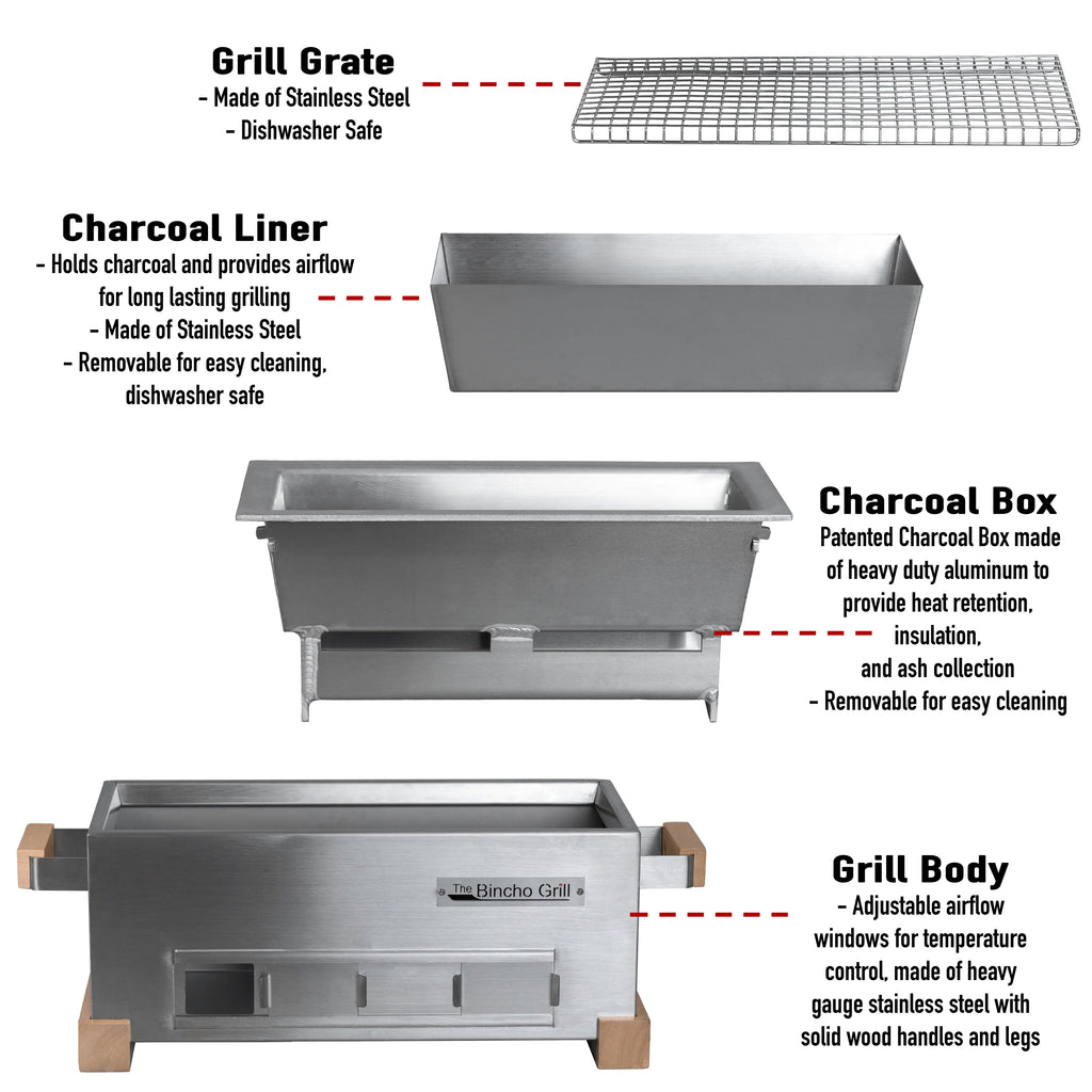 16" Yakitori Tabletop Charcoal Grill K59359