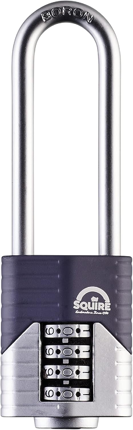 Heavy Duty Long Shackle 4 Wheel Steel Padlock H1855