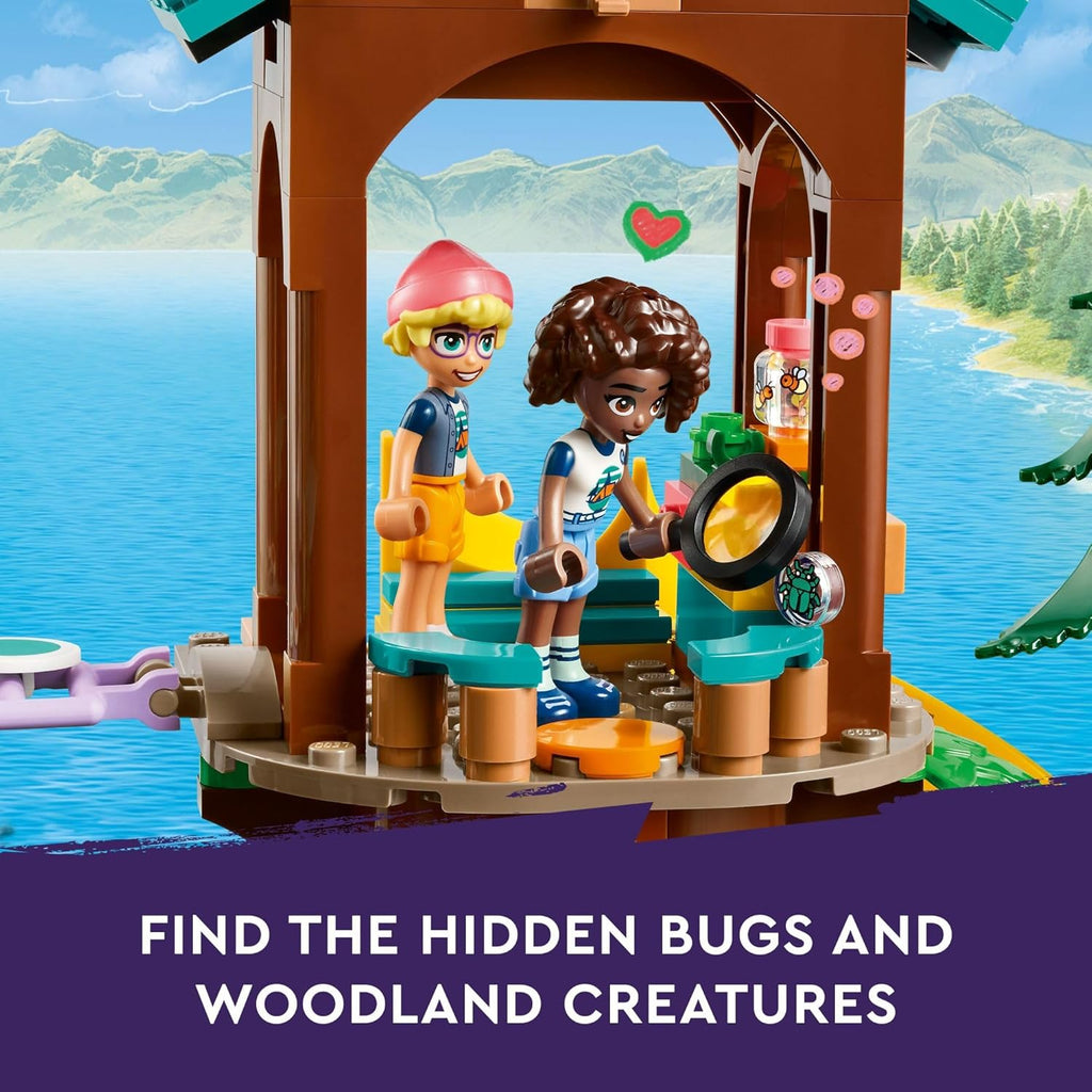 LEGO Friends Adventure Camp Tree House Toy with Doll Accessories, Outdoor Toy Playset for Kids with 5 Mini Dolls and 5 Animal Figures M533010