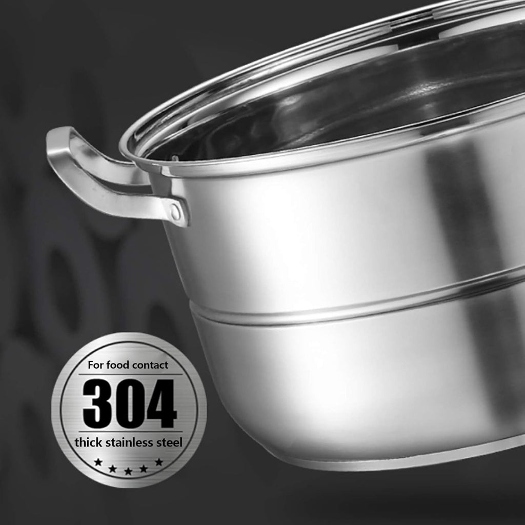 Stainless Steel 5 Levels Steamer with Glass Lid 32cm G85972