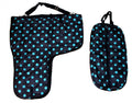 Turquoise Polka Dots 420D Padded Saddle Carrier Bag A55081
