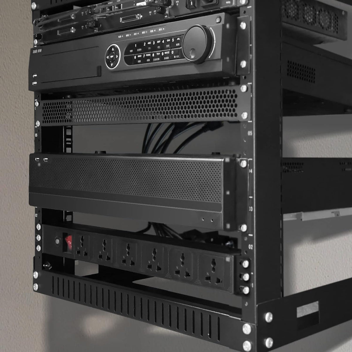 12U 19 Wall Mount Server Rack Black O6792