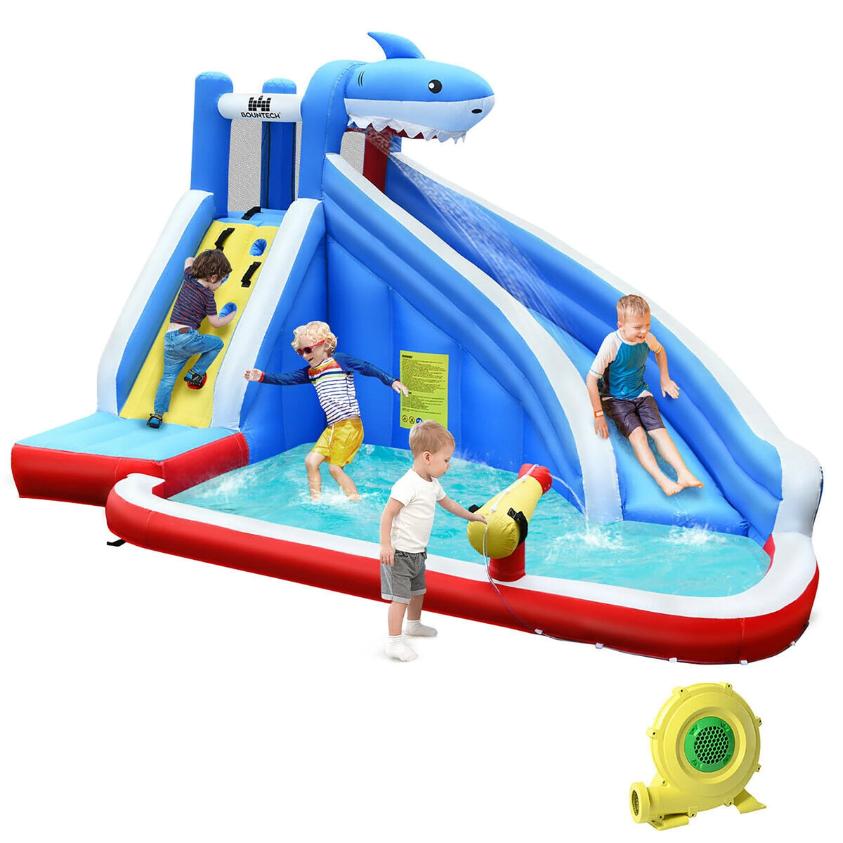 Inflatable Water Slide Bounce House Castle Splash Water Pool J415423