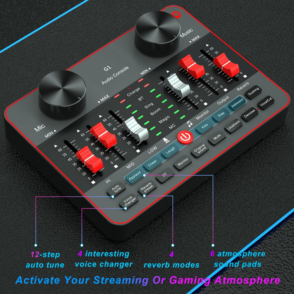Podcast Equipment Bundle with Two Studio Condenser Microphones and Audio Interface Sound Board X558956