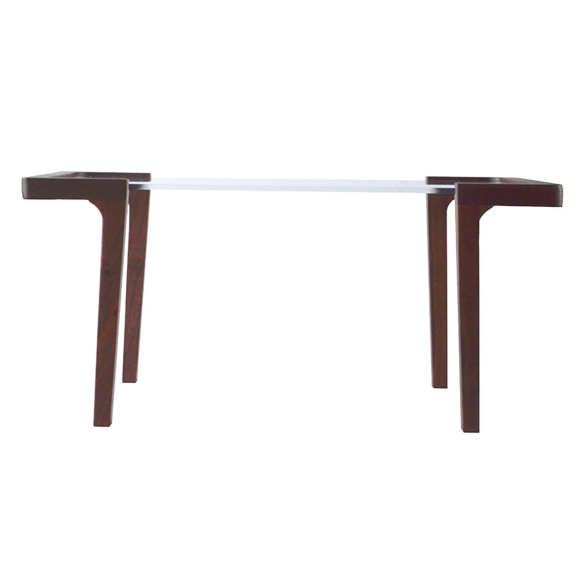 Walnut Acrylic Tabletop Dollhouse Furniture Table, 25cmx12.6cmx11.7cm R778