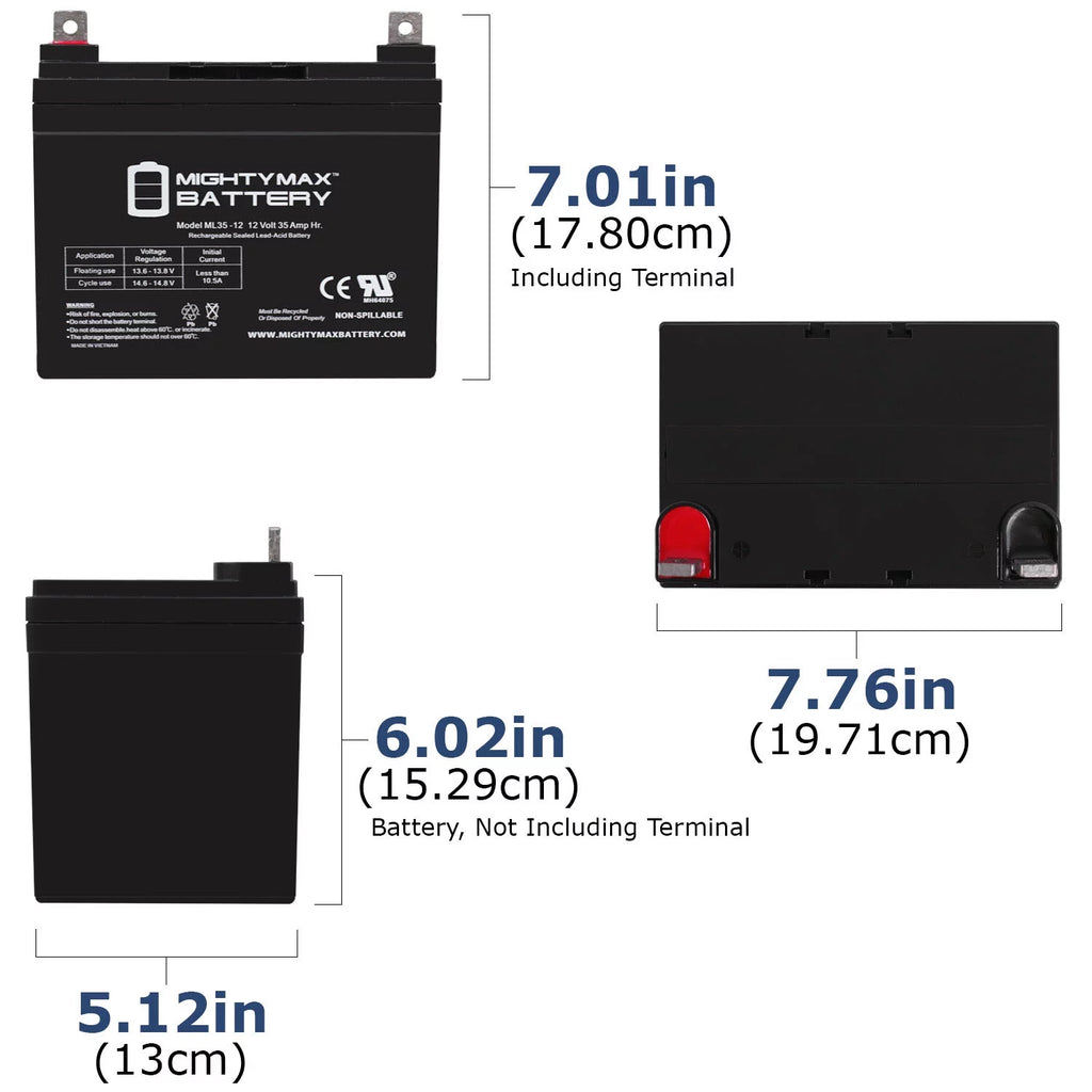 12V 35AH U1 Deep Cycle AGM Solar Battery Z15944