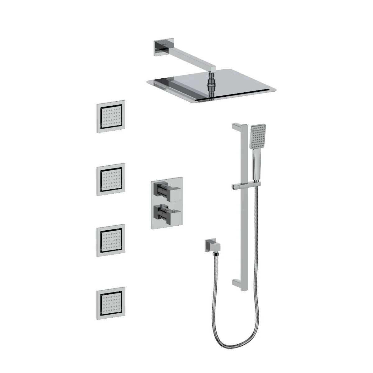 Chrome Thermostatic Shower System F484548