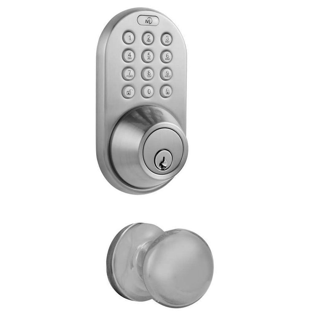 Digital Deadbolt Door Lock and Passage Knob Combo Satin Nickel Keyless Entry B37653