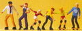 Rollerskaters (4) & Skateboarders (2) M46054