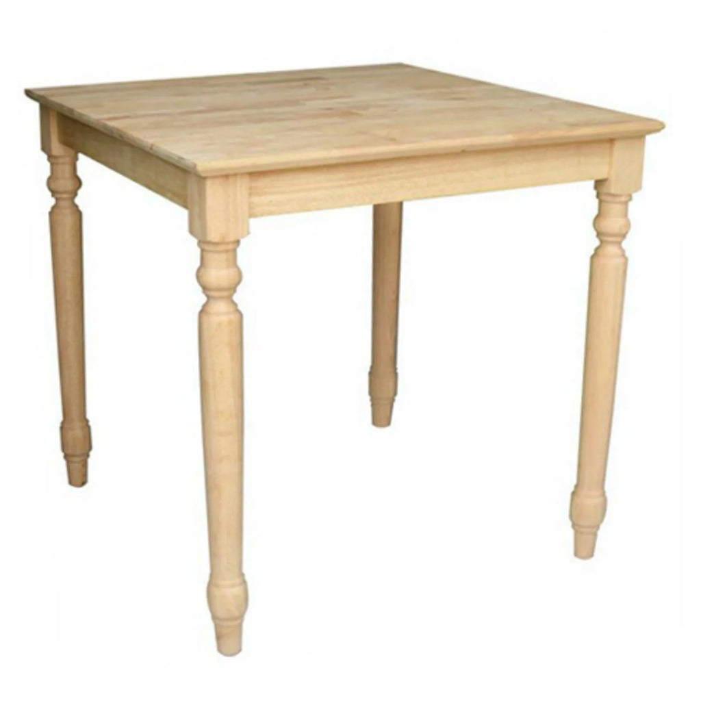 Solid Wood Top Table with Turned Legs Z82624