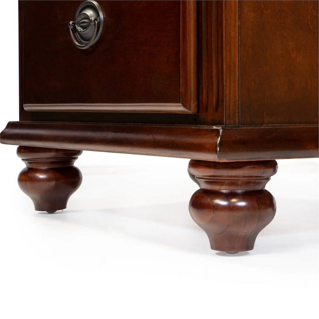 2-Drawer Solid Wood Nightstand in Cherry C6356