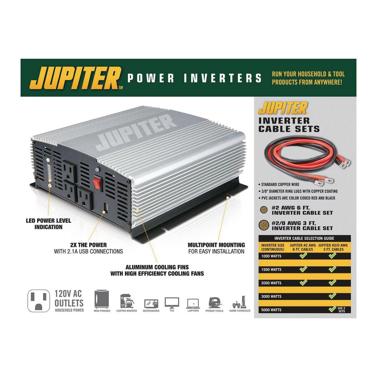 2000 Watt Modified Sine Wave Power Inverter J58102
