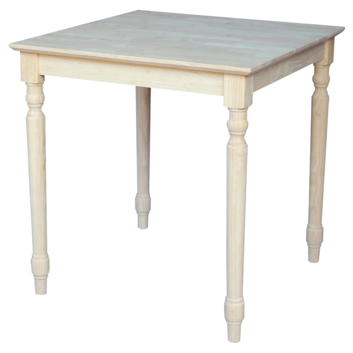 Solid Wood Top Table with Turned Legs Z82624