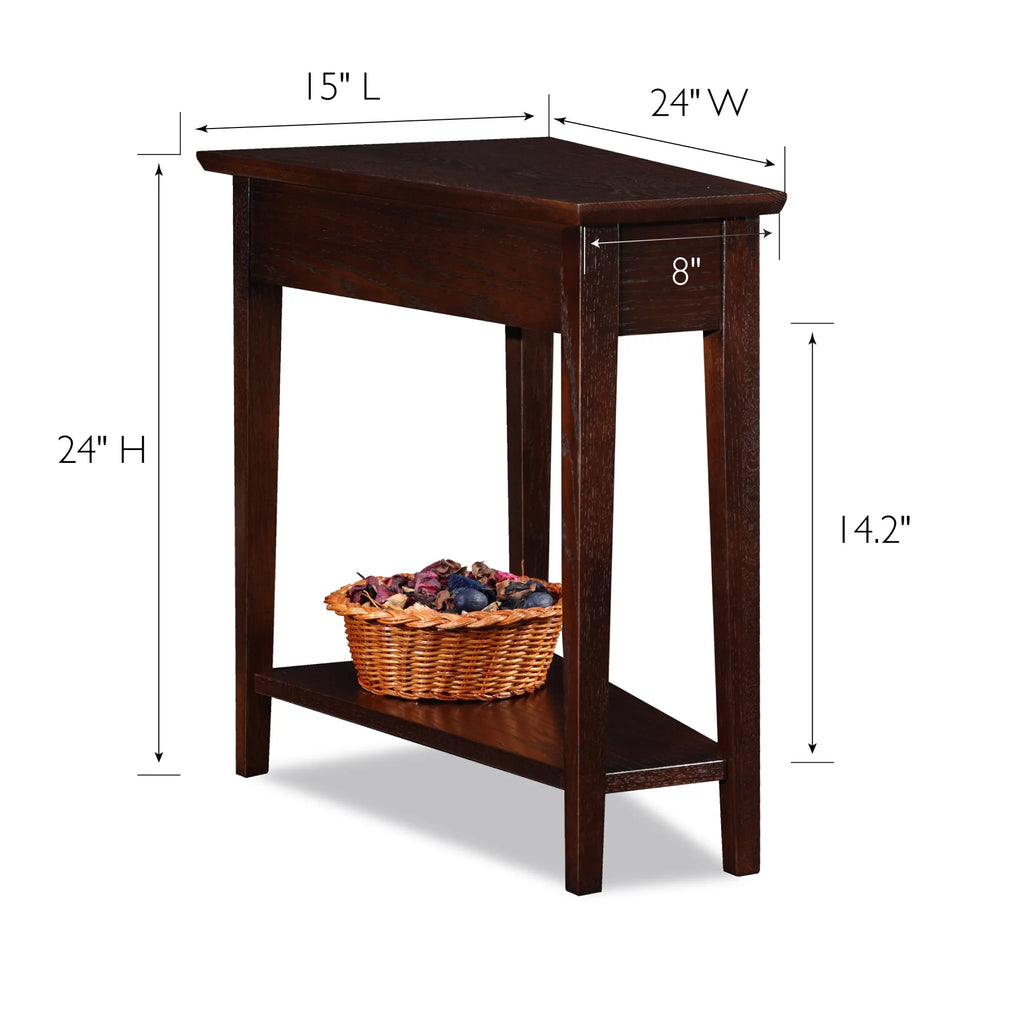 Compact Recliner Wedge Table in Chocolate Oak V45289
