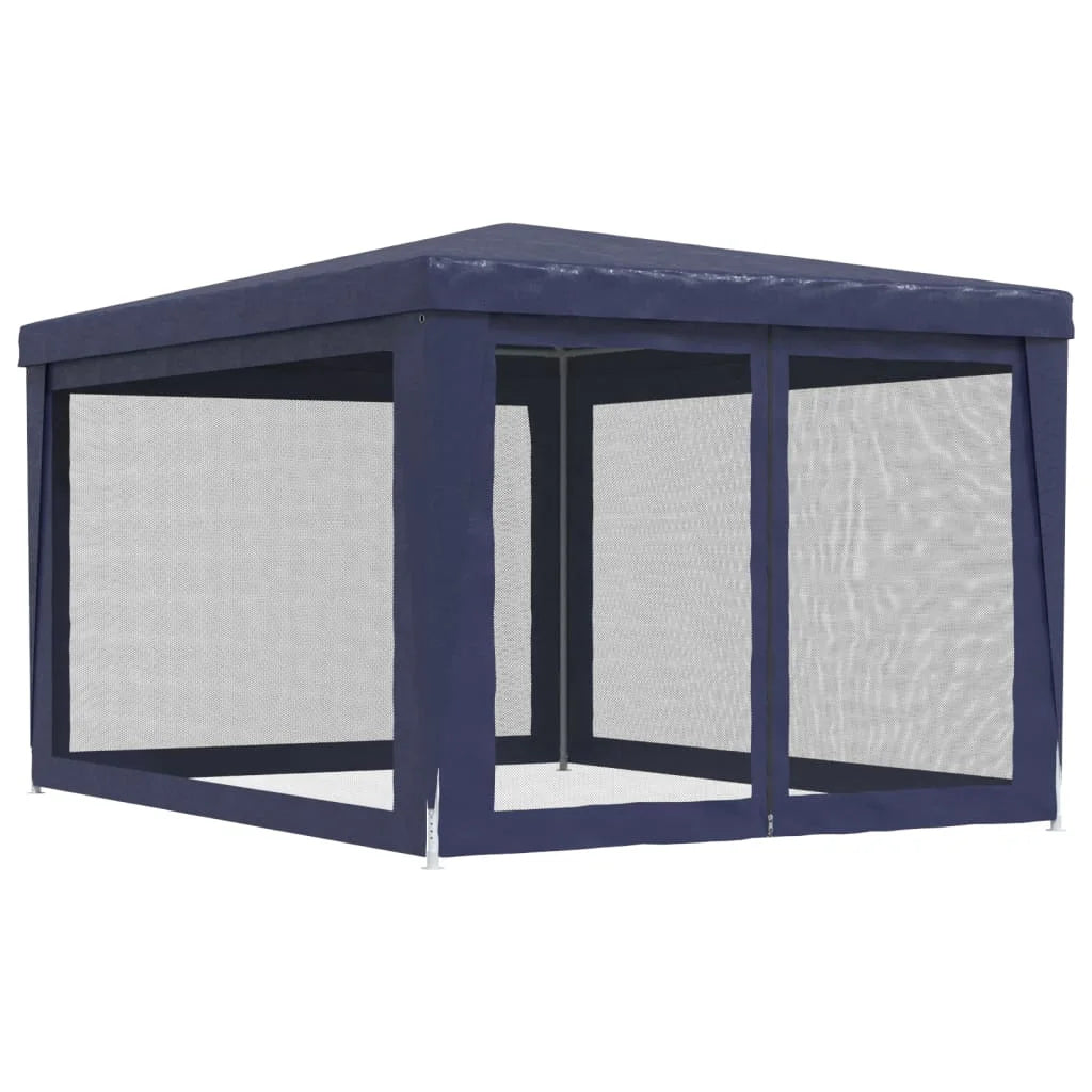 Blue 9.8'x13.1' HDPE Party Tent with 4 Mesh Sidewalls U80430
