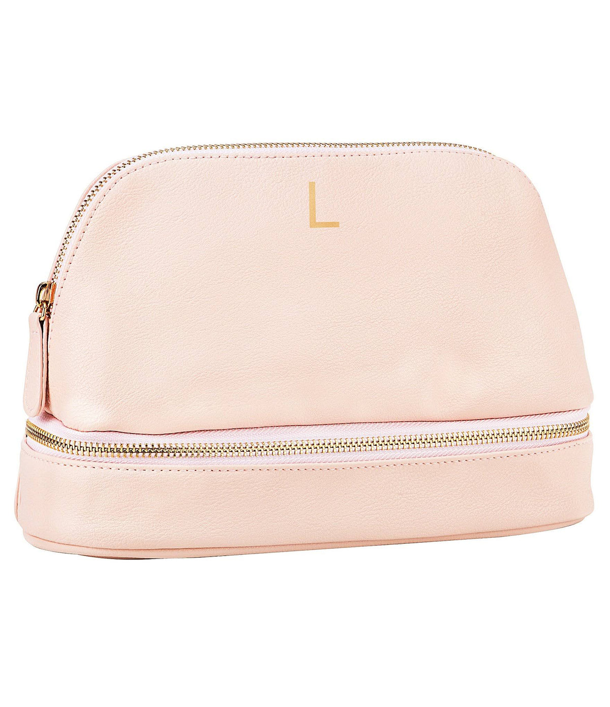 Blush Pink Vegan Leather Travel Case Q2350