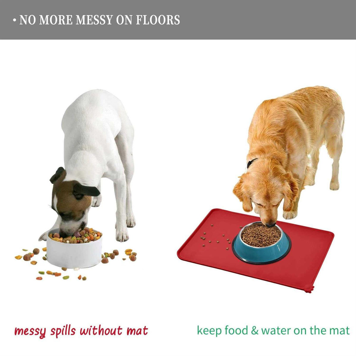 Silicone Dog Cat Bowl Mat Waterproof Y1497