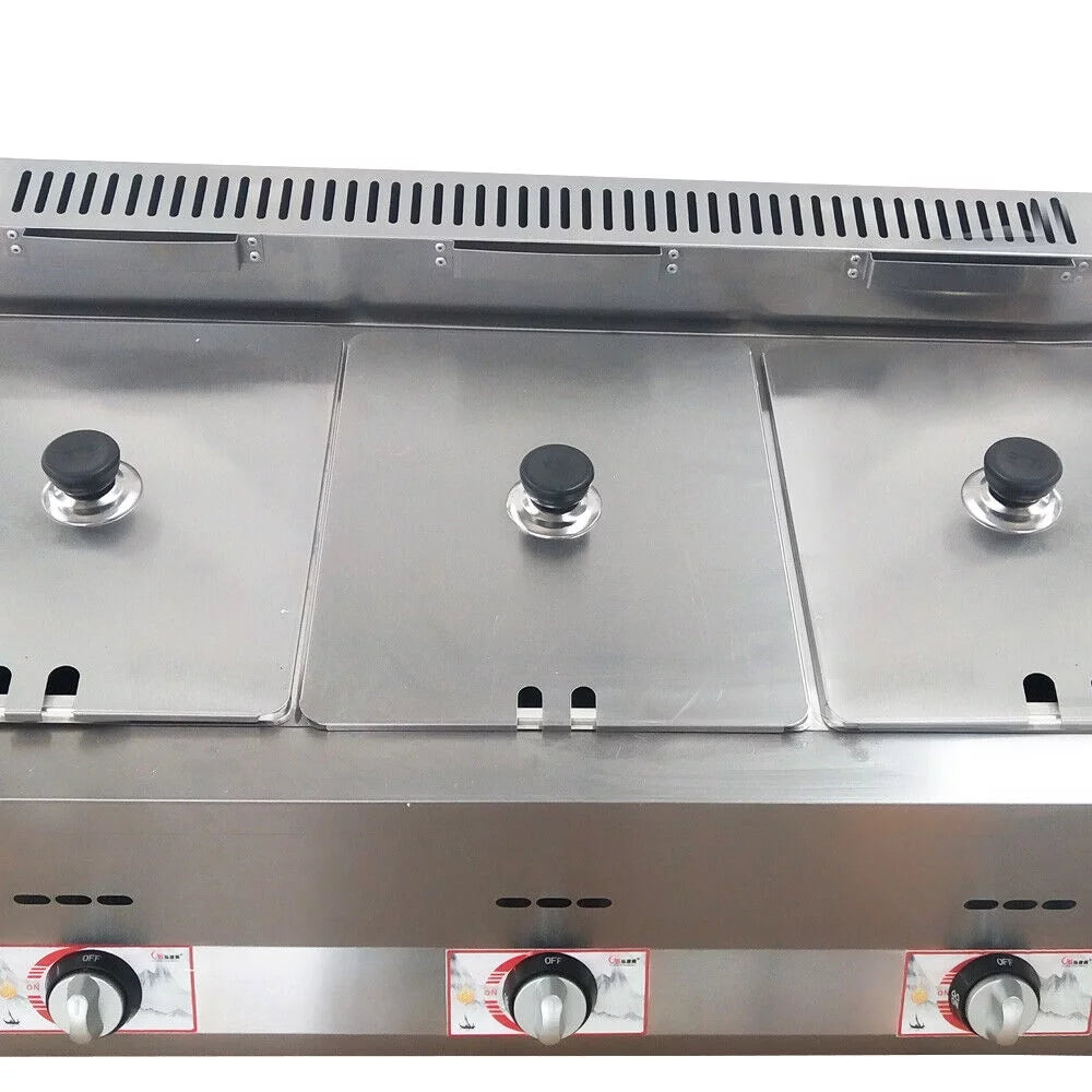 18L Propane NG Gas Fryer 3 Pan G5928