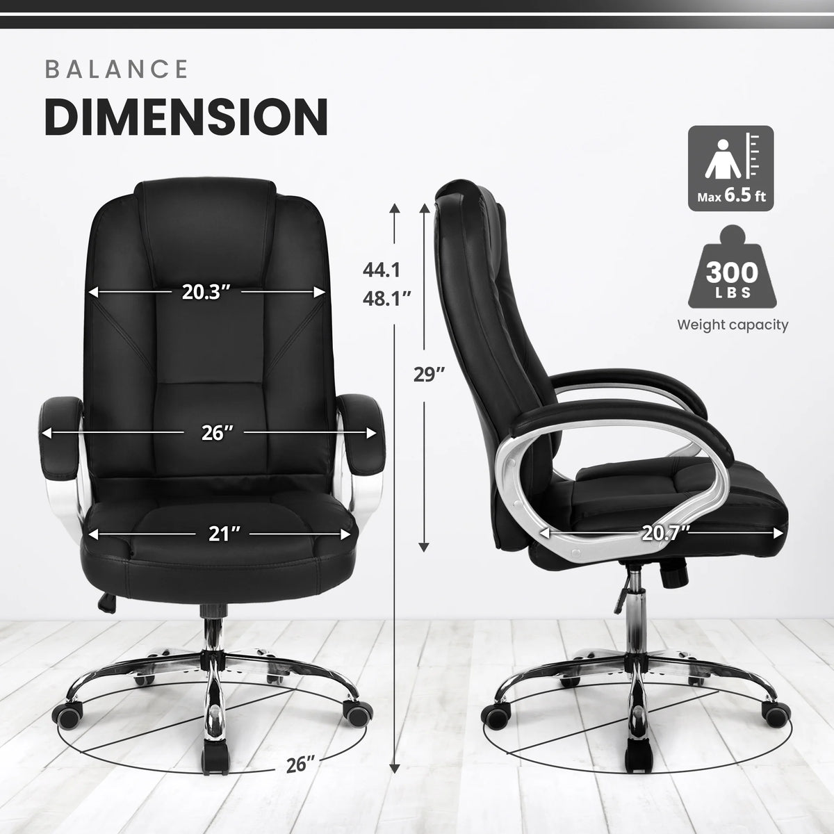 Ergonomic High-Back Leather Office Chair S84683